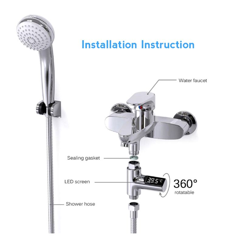 Gro Lampu LED Display Rotasi 360 Derajat Anti Bocor Untuk Kamar Mandi