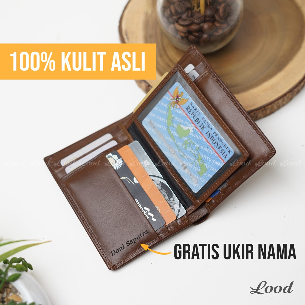 DOMPET PRIA KULIT SAPI ASLI ORIGINAL 100% PREMIUM POTRAIT WALLET - GRATIS UKIR NAMA