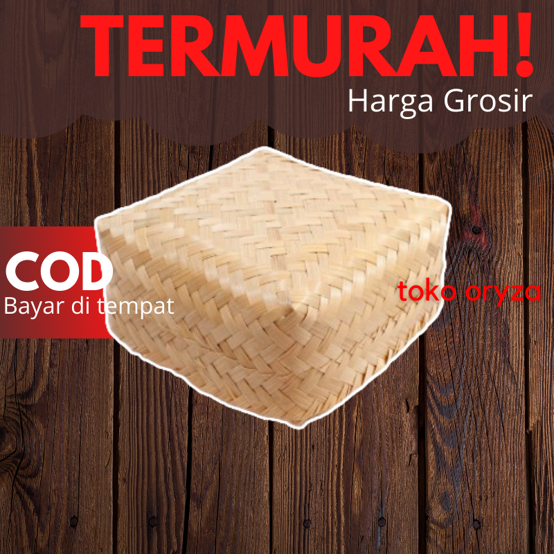 Besek Bambu 15X15 Besek Souvenir Besek Mini Besek Kecil Kotak Besek Bambu