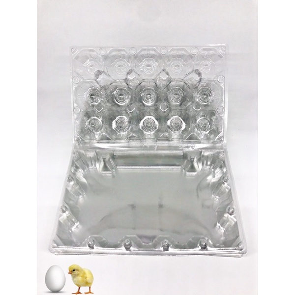 egg tray mika isi 15 telur/ tempat telur mika
