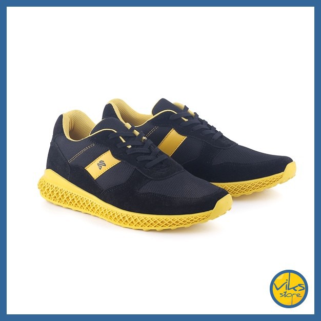 Sepatu Sneakers Olah Raga Lokal Cowok Pria Tali Olahraga Casual Kuzatura Bahan Suede Mash Original