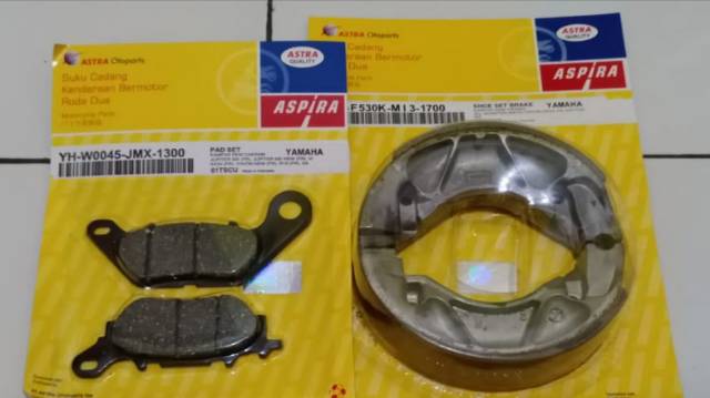 Paket kampas rem Lexxi/Aerox tromol Front &amp; Rear + Shell Ax7 1ltr matic + gardan for lexxi/lexxi new