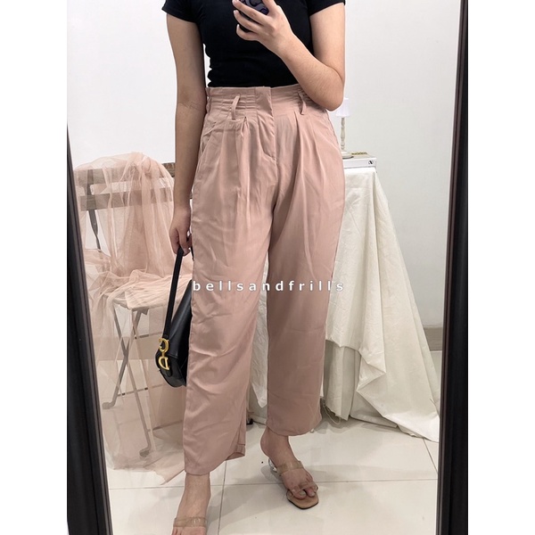 REYNA Celana Panjang Wanita / Kulot Korea Casual / Loose Pants P5