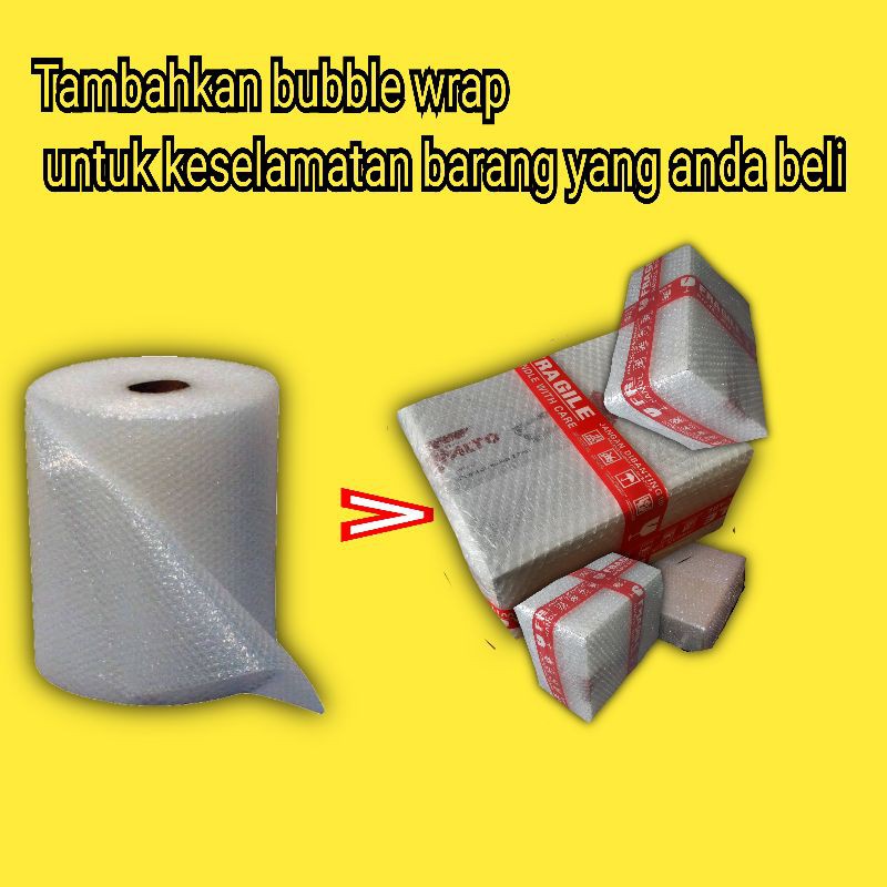 Tambah bubble wrap untuk paket anda