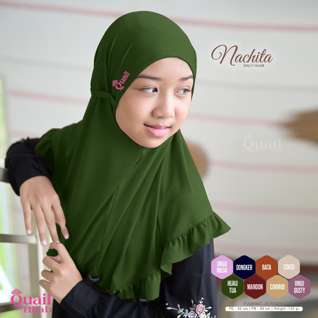 JILBAB JERSEY ANAK QUAIL HIJAB NACHITA