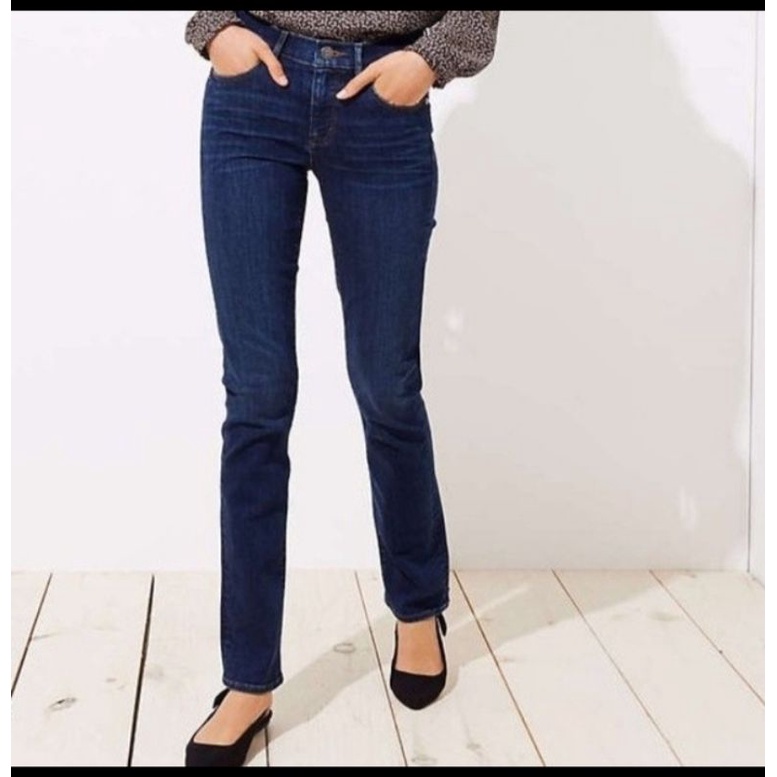 LOFT - Celana jeans wanita - celana panjang wanita dewasa - straight (Original)
