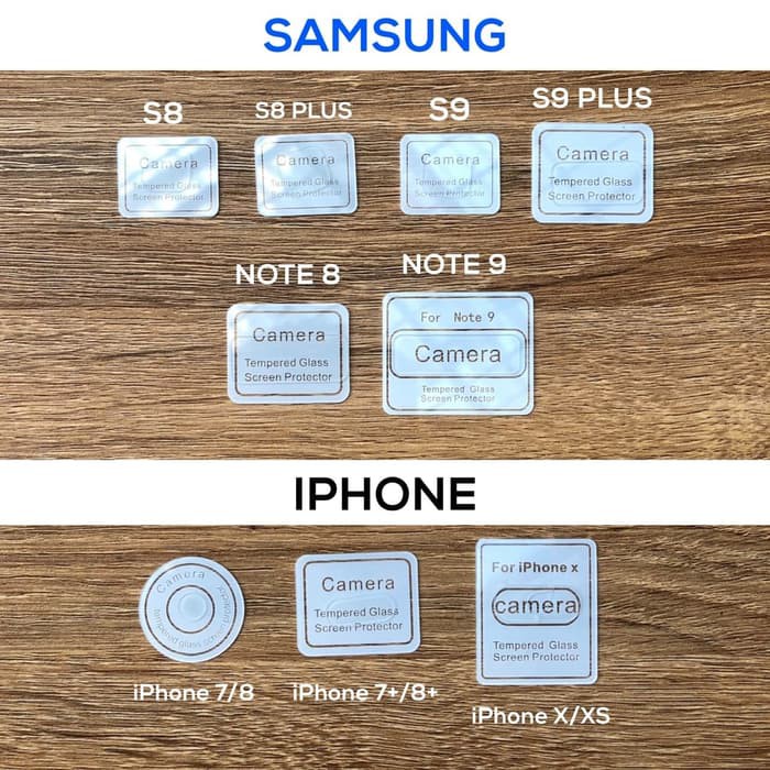Tempered Glass Camera iPhone 7 8 7+ 8+ PLUS X XS / Anti Gores Kamera - Putih