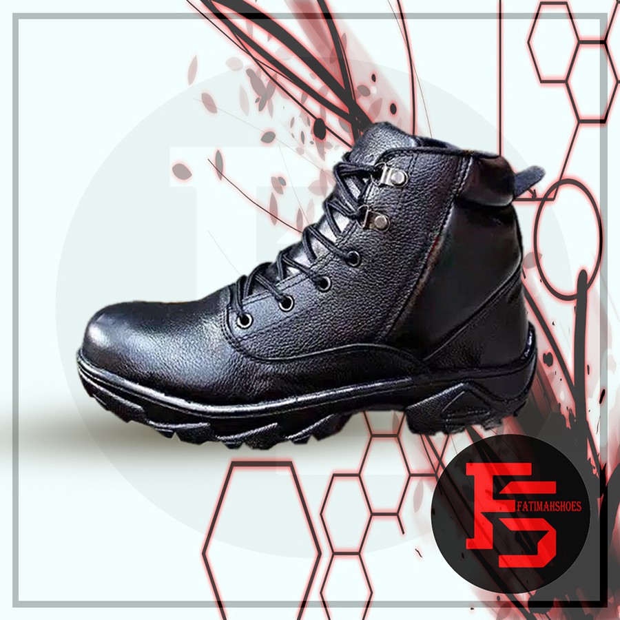 SEPATU BOOT PRIA TRACKING HIKING OUTDOOR SEPATU BOOT SAPETY PRIA BKS01 - HITAM 39-43