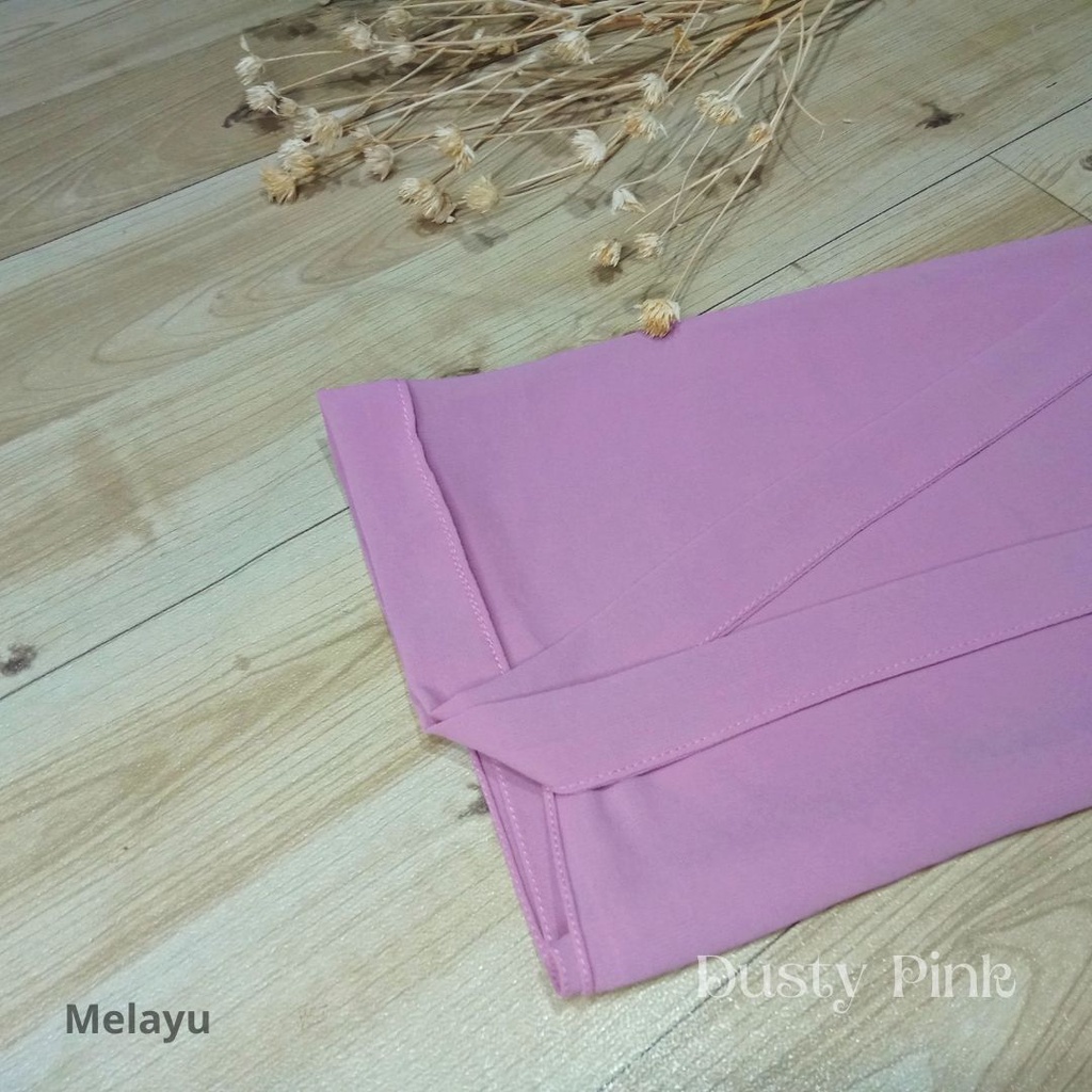 Pasmina Instant Malay Kerudung Pastan Melayu Pasmina Turki Hijab Instan Melayu Pashmina Malaysia Ceruty Babydol-Dustypink