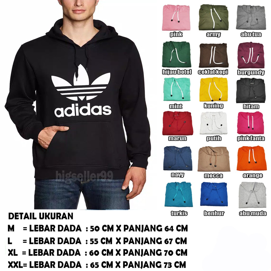 ukuran hoodie adidas