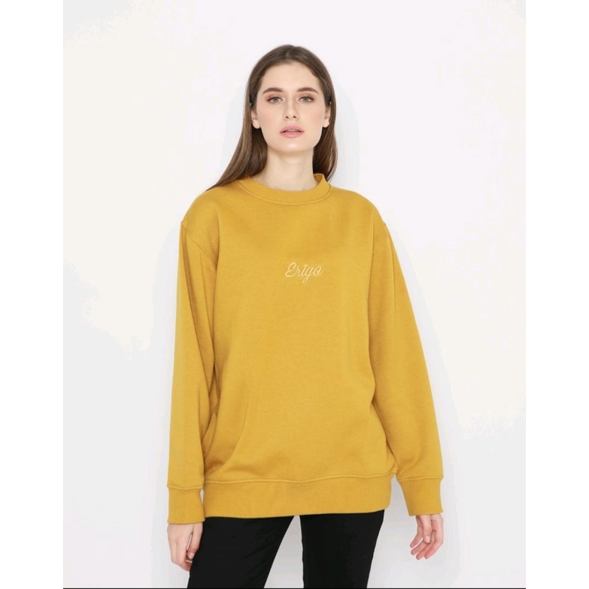 sweater pria wanita sweatshirt erigo crewneck stripe aplikasi sweater distro sweater keren sweater terlaris Erigo sweatshirt marun CN erigo sweater crewneck erigo marun terbaru dan terlaris premium