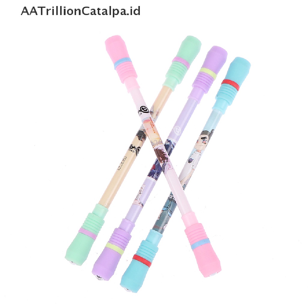 (AATrillionCatalpa) 1pc Mainan Pensil Putar Motif Kartun Lucu Untuk Perlengkapan Sekolah