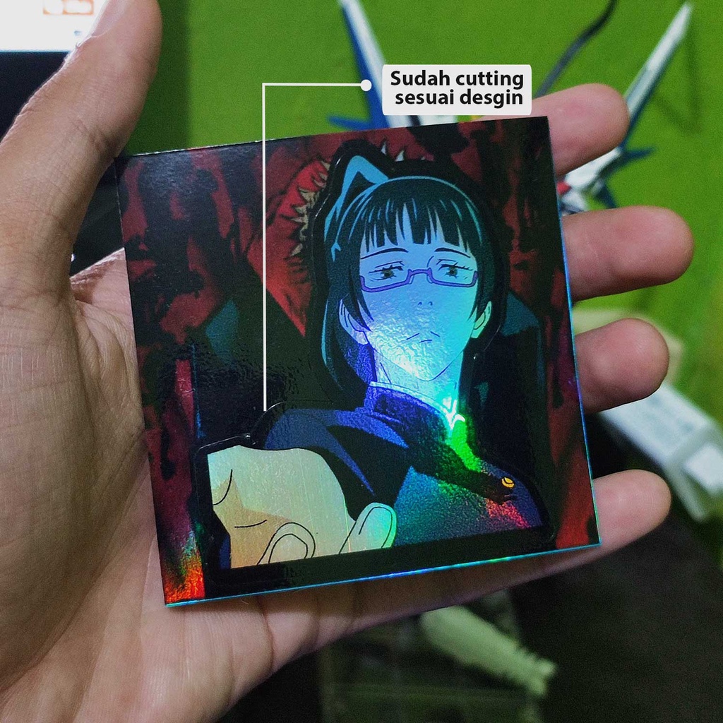 STICKER STIKER HOLOGRAM ANIME -JUJUTSU KAISEN MAKI ZENIN - STIKER LAPTOP