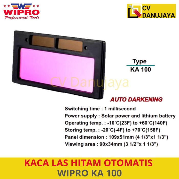 KACA LAS HITAM OTOMATIS auto darkening WIPRO KA 100