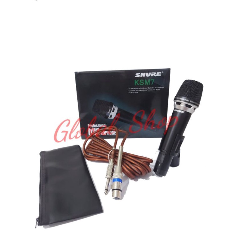 FREE BUBBLE WRAP mic kabel shure ksm7 free hndle free pouch free kabel mic shure ksm 7 cable microphone mic profesional ktv karaoke pidato seminar