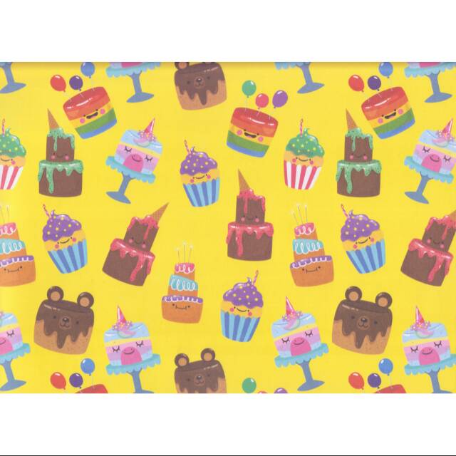 

Kertas Kado Sansan Wawa SW 5364 "cake-happy birthday