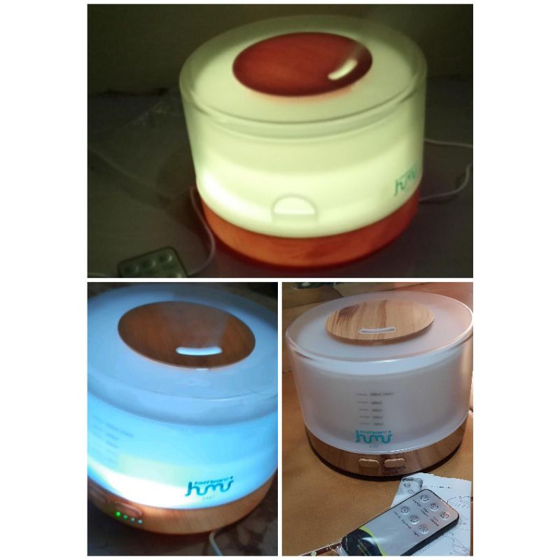 500ml 7 RGB Color Humidifier Motif Kayu + Remote  Pelembab udara Aromatherapy wooden led 2467 GS8 cocok kado Hadiah ultha