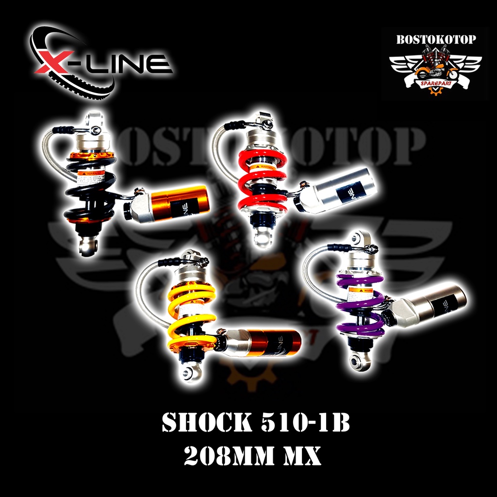 X-Line Shock Skok Shockbreaker Belakang Variasi Tabung Pisah Tipe 510 Yamaha Jupiter Jupi MX King Uk