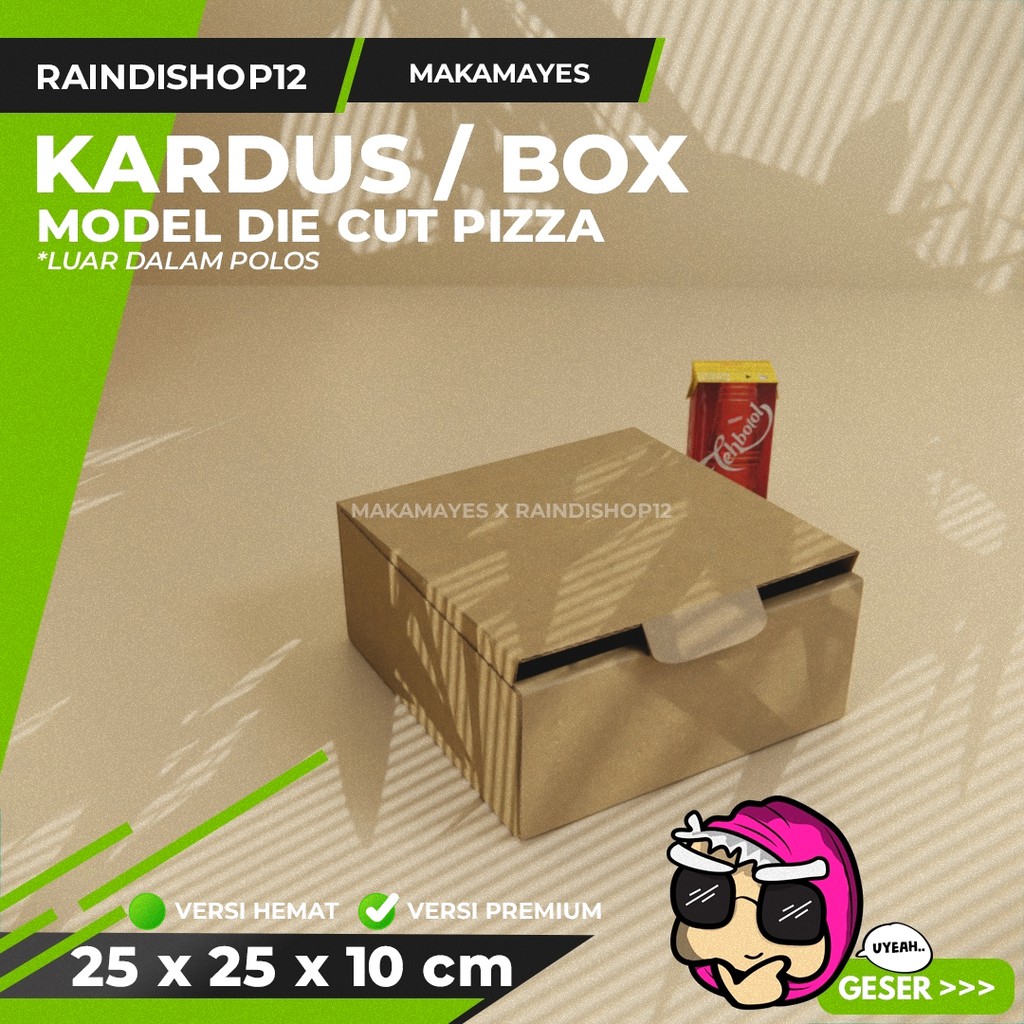 

BOX 25 X 25 X 10 CM KARDUS DIE CUT PIZZA KEMASAN PACKAGING KADO