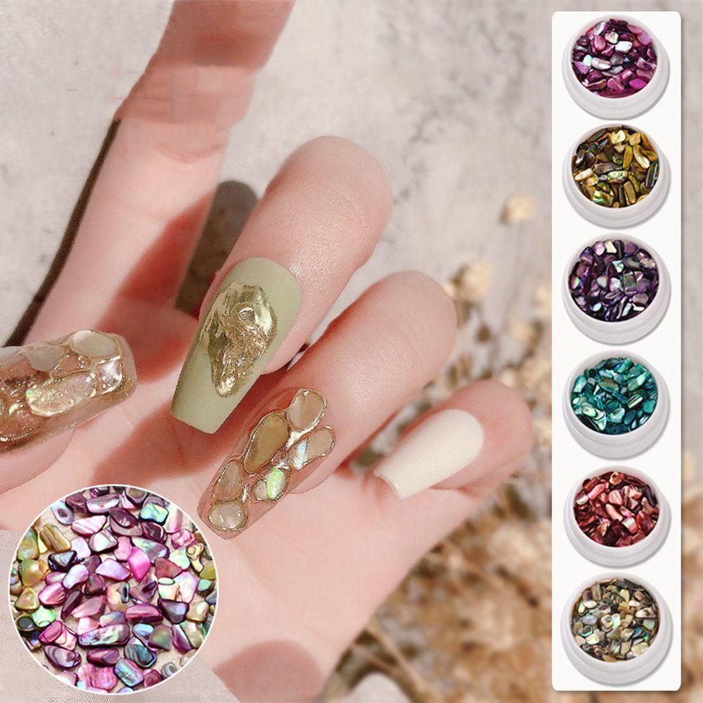 Mxbeauty Irisan Kulit Kerang Asimetris Untuk Aksesoris Nail Art / Manicure