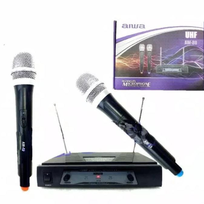 Super Microphone Wireless Aiwa Aw-89 / Mic Wireless Aiwa Aw-89 / Mic Aiwa Sale
