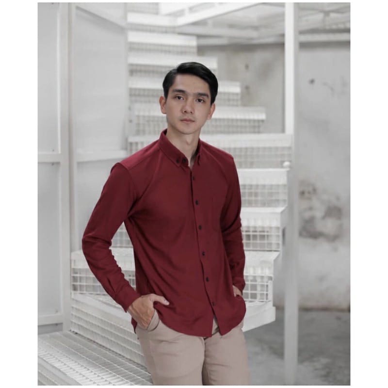 Kemeja Pria Lengan Panjang Matt Cotton Premium Hem Pria Dewasa Baju Kemeja Cowok Atasan Pria Kasual Polos