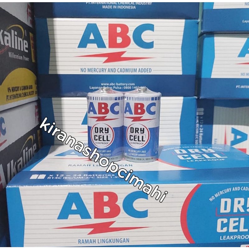 ABC biru tanggung R14 / baterai / battery / batu batre