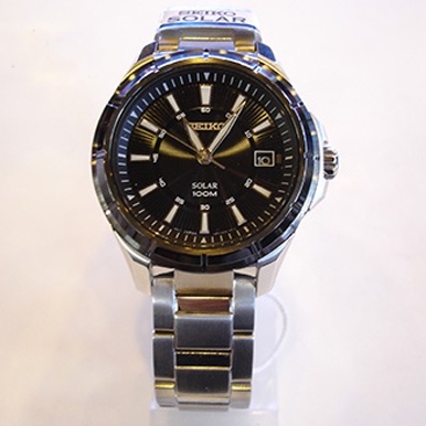 Seiko Criteria SNE083P1 Solar Black Bezel Dial - Jam Tangan Pria SNE083