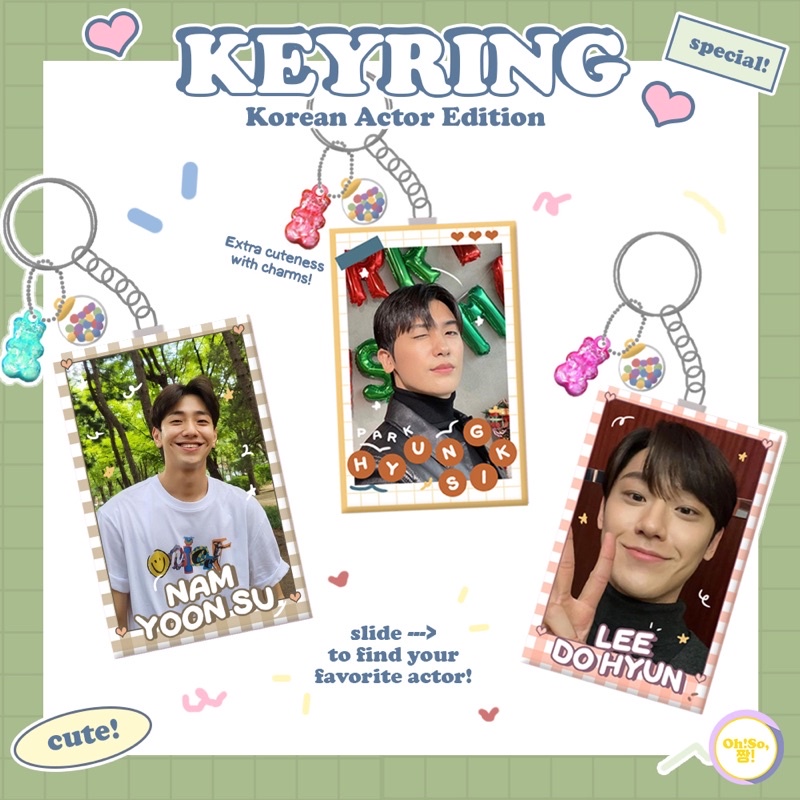 ACTOR KEYRING KEYCHAIN GANTUNGAN KUNCI AKTOR DRAKOR KDRAMA DRAMA KOREA