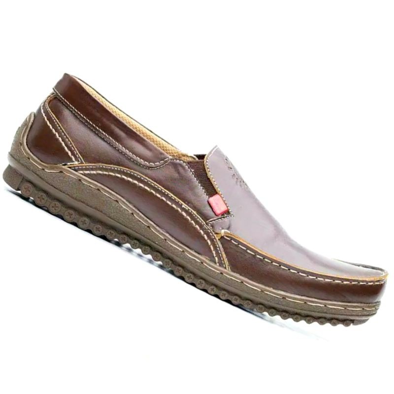 Sepatu Casual Pria Slip On Kulit Sapi Asli Pria