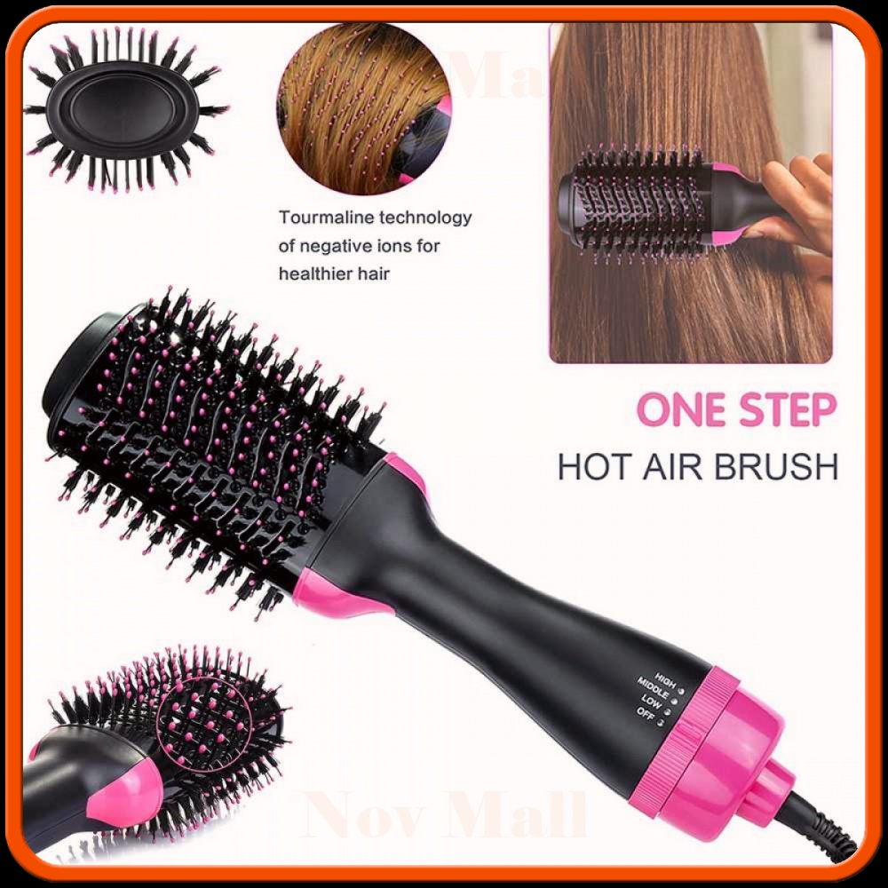 Sisir Roller Hair Dryer Rambut 2in1 Volumizer Curler Comb WB-336