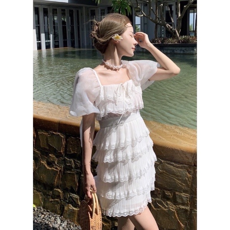 AUREL DRESS DATE NIGHT WANITA DRESS PANTAI WANITA DRESS PANTAI PUTIH WANITA DRESS CASUAL PENDEK KORE