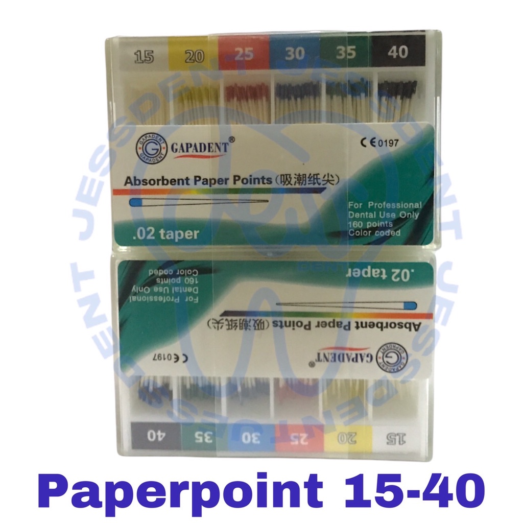 dental paper point 15-40 assorted gapadent