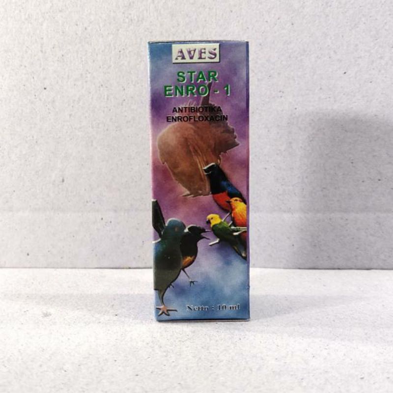 AVESSTAR AVES STAR ENRO 1 ENRO-1 OBAT ANTIBIOTIK ANTIBIOTIKA ENROFLOXACIN BURUNG MENGOBATI SAKIT BUR