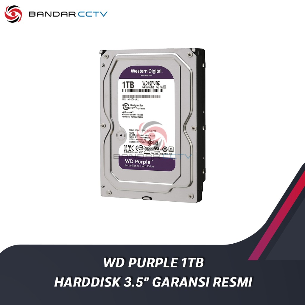 WD Purple 1TB Harddisk Internal 3.5 Inch Garansi Resmi 3 Tahun