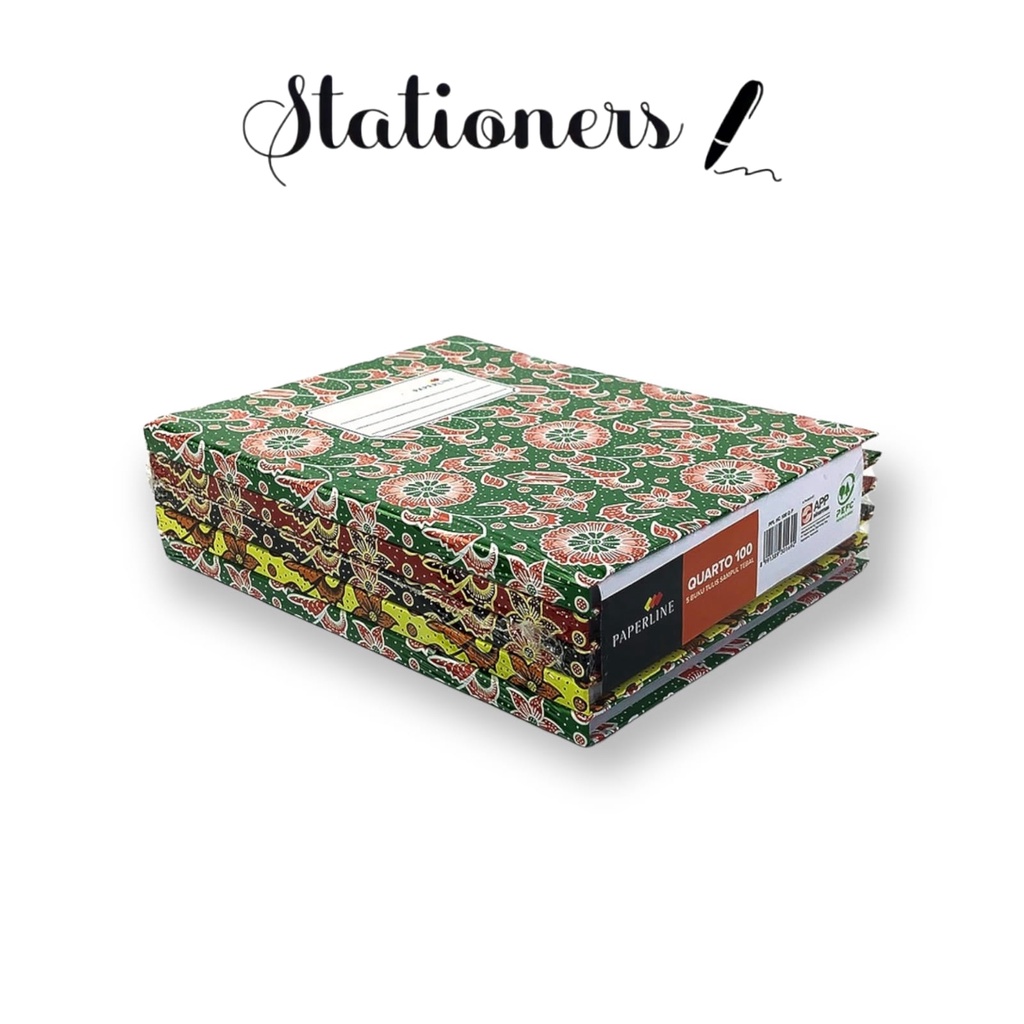 

Buku Tulis Hardcover Paperline Quarto / Kuarto / Kwarto 100 Lembar