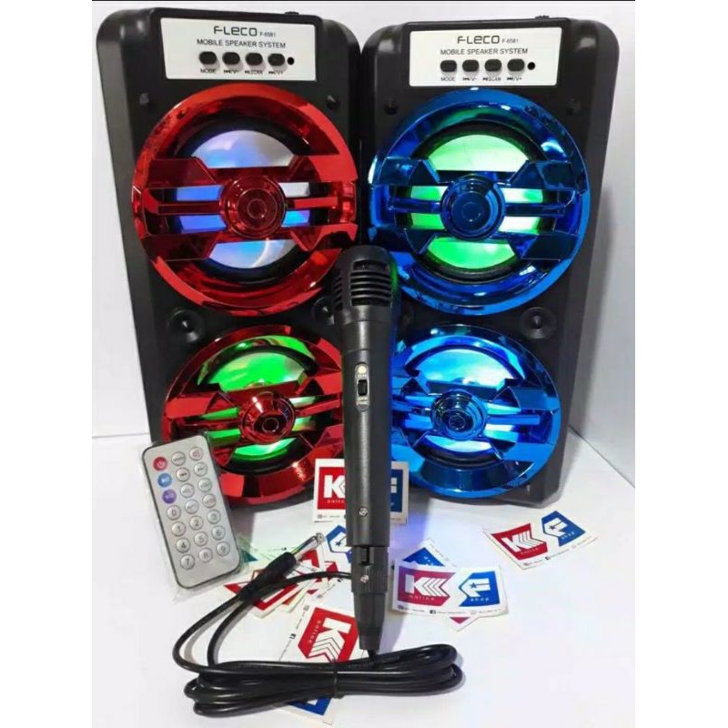 SPEAKER FLECO F-6581/F-6582 SUPER BASS MUSIC AUDIO
