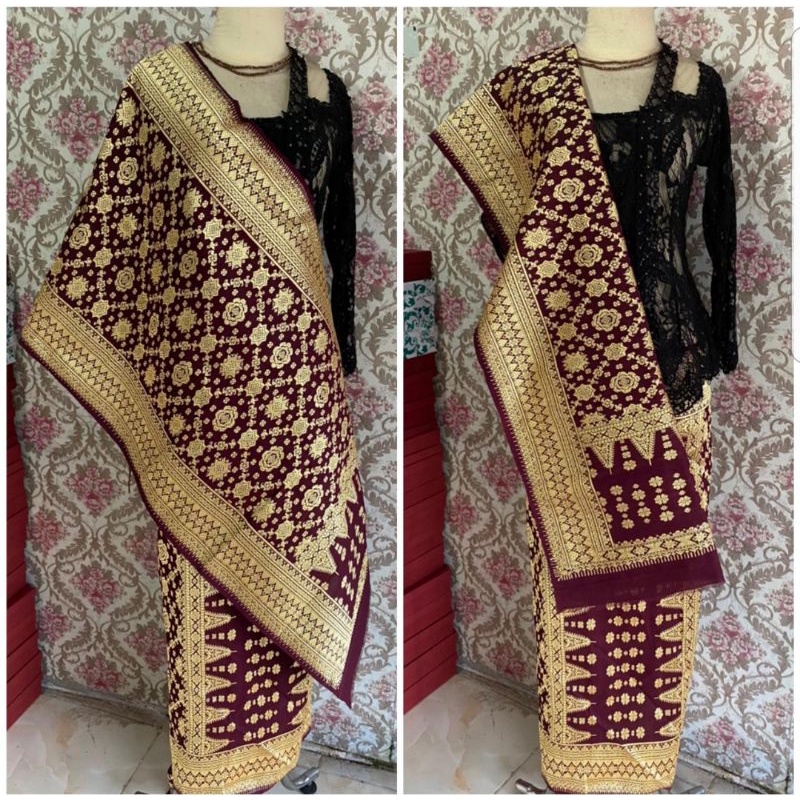 Songket Palembang Laepus SPESIAL Sutra Gebeng Berlian Ori
