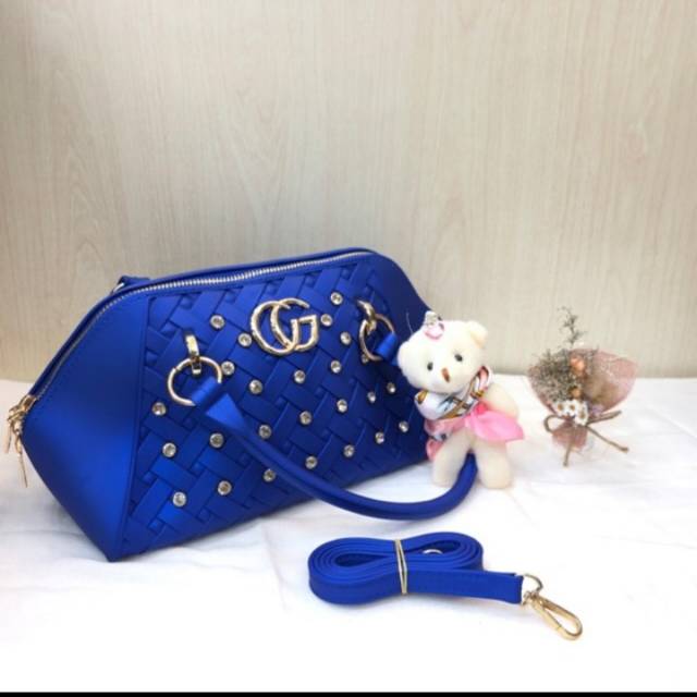 Tas Jelly Matte Antigonal Anyam Diamond