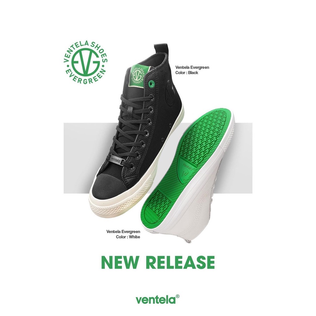 Ventela Evergreen - Sepatu Ventela Hitam Low High Limited Edition Original