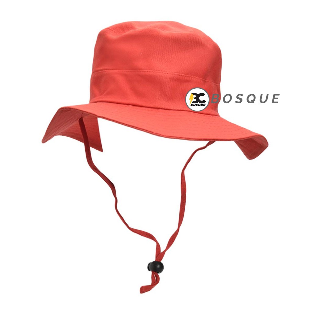 Topi Rimba / Rimba Hat / Topi Hiking / bucket Hat / topi gunung / topi hutan Merah Cabe