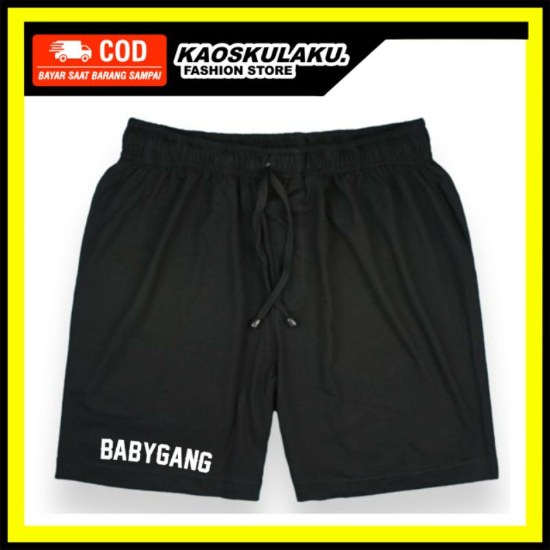 BOXER HITAM PRIA DISTRO BAHAN KATUN TEBAL BAHAN KATUN CVC ADEM TIDAK BIKIN GERAH