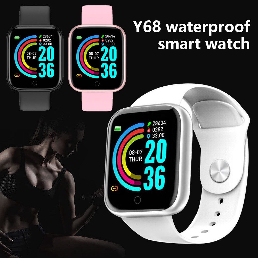 Smartwatch Y68 Jam Tangan Pria Smart watch Y68 Jam Tangan Pintar Jam Tangan Sport