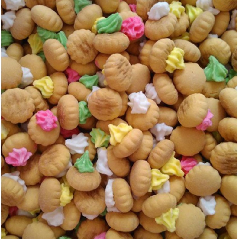 PCS - Biskuit Gem Bunga Rose Gemrose Biscuit Monas 24g Rasa Gula Kue Jadul