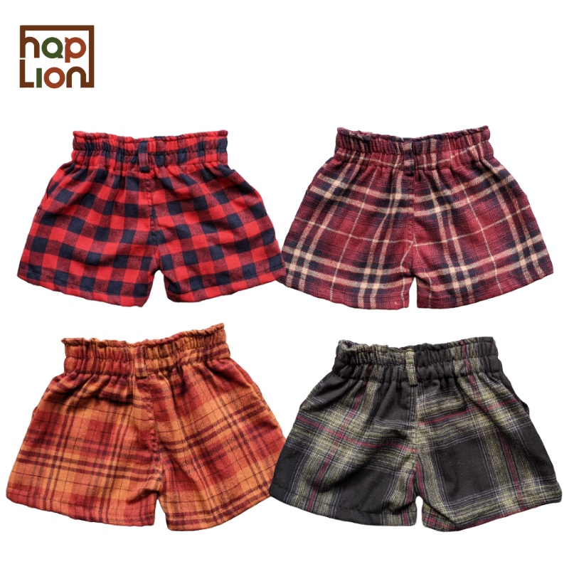 Hot Pants Viona Flanel Anak Perempuan Saku Celana Pendek 1-6 Tahun | Haplion Kidswear