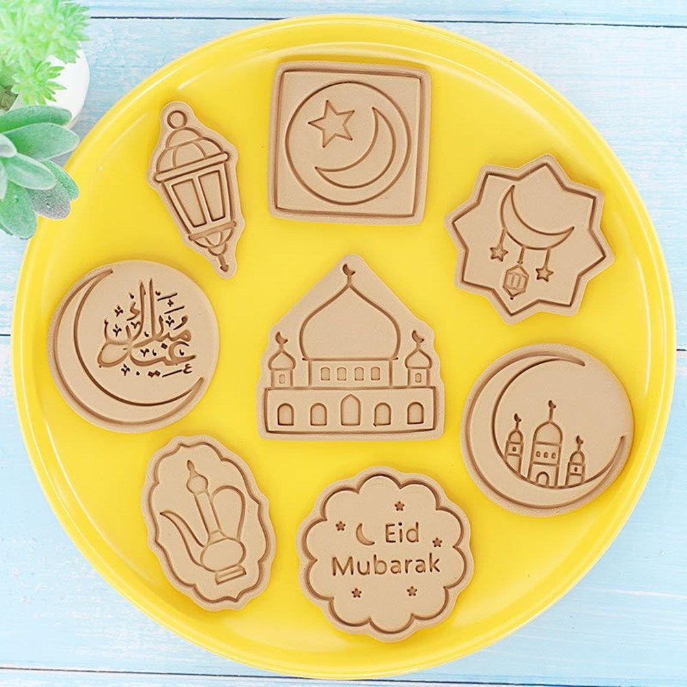 Solighter 8pcs/set Cetakan Cookies DIY Camel Fondant Cetakan Kue Alat Dekorasi Kue Candy Mold Biscuit Embossed Cutter