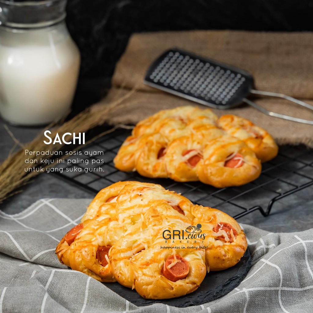 

GRICIOUS BAKERY - SACHI - Roti Sosis Keju Tanpa Pengawet - 10 pcs