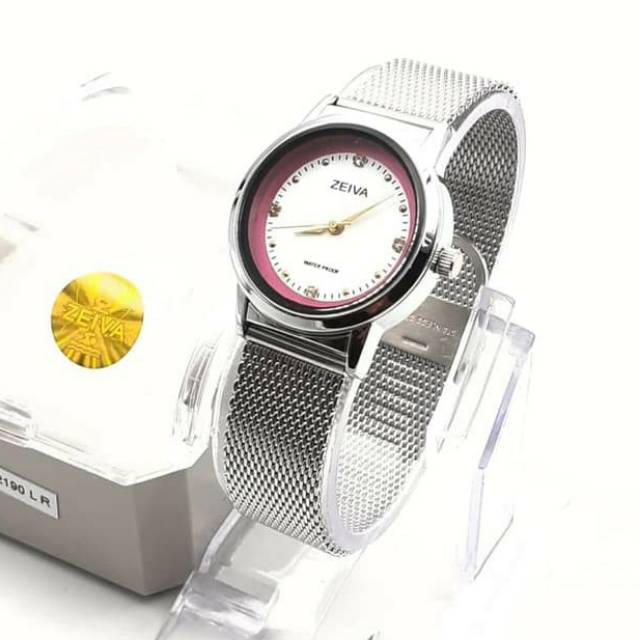 JAM TANGAN CEWEK KEREN ELEGANT ZEIVA RANTAI PASIR ORIGINAL WATER RESIST