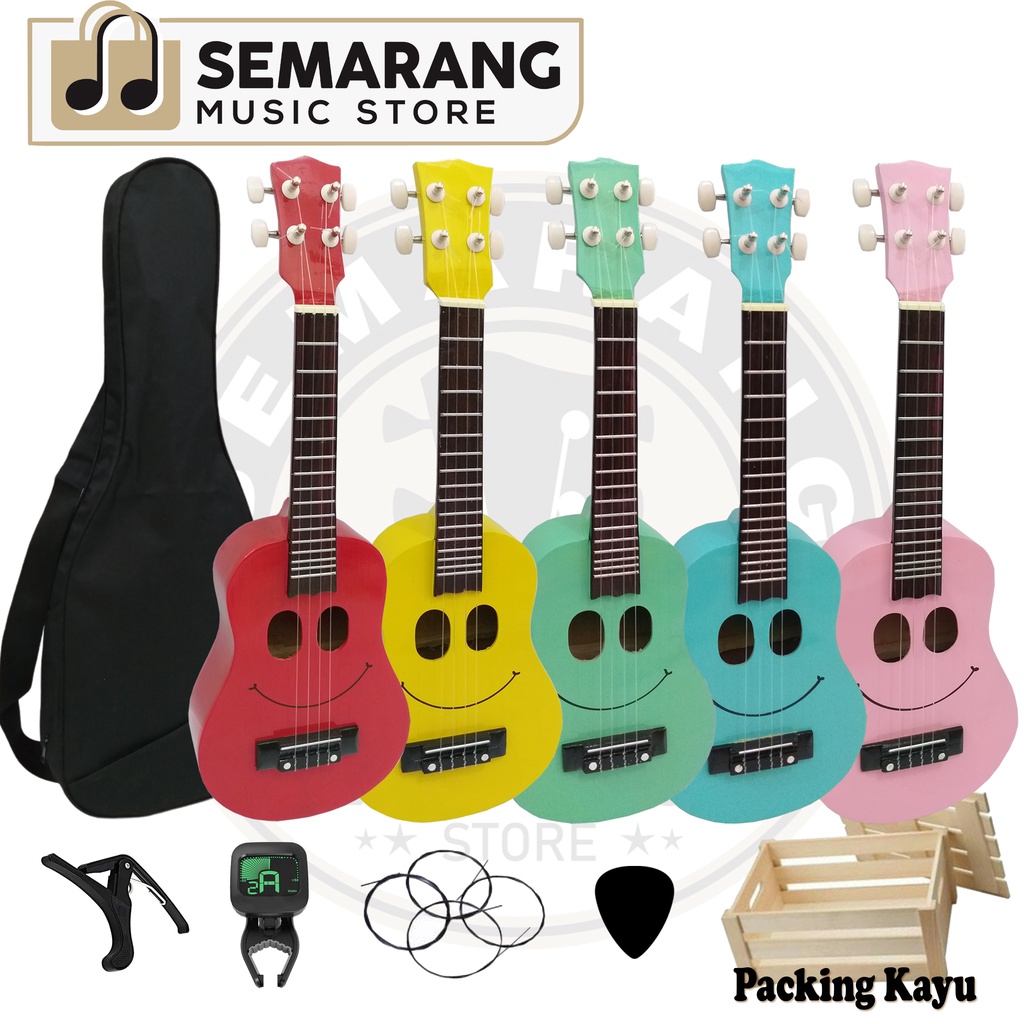 Gitar Ukulele Smile Senar 4 Paket Super Komplit