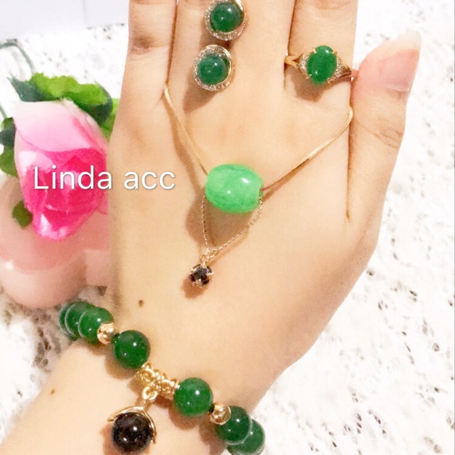 set giok bisa satuan gelang karet giok hijo dan hitam 88